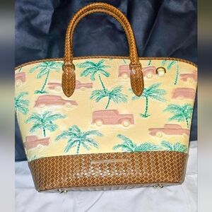NWT BRAHMIN Jeanne Tote Bag Honey Brown Copa Cabana Leather Purse